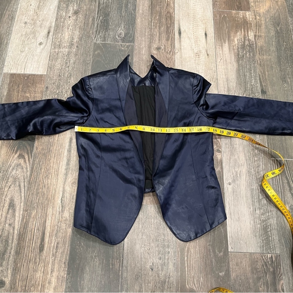 Theyskens Theory Cupro Tuxedo Blazer Sz Small? Na… - image 4